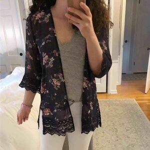 Mason & Belle Women’s Cardigan Black and Purple